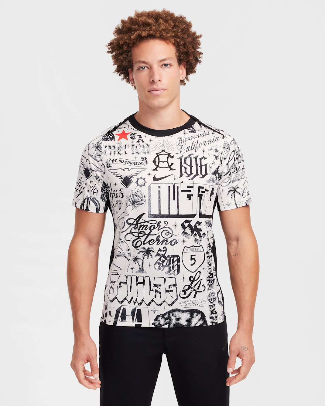 Club América Academy Pro SE Nike Dri-FIT kortermet fotballtrøye for oppvarming til herre - Light Orewood Brown/Svart/Svart