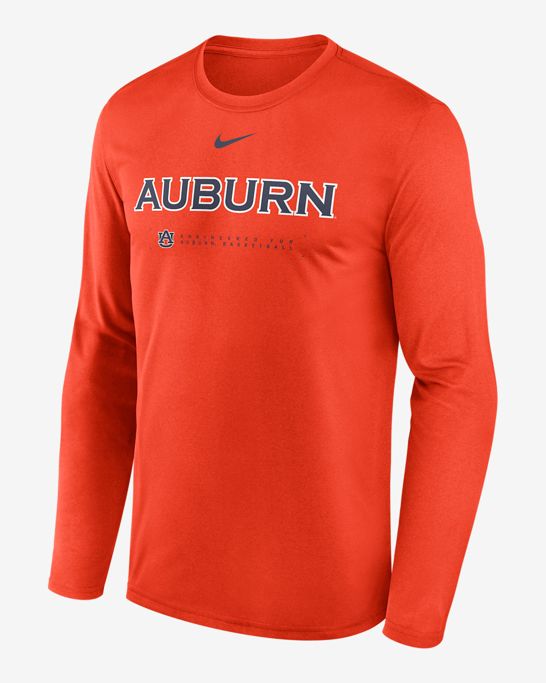 Playera universitaria de básquetbol manga larga Nike Dri-FIT Auburn Courtside Basketball Shootaround Legend para hombre - Naranja