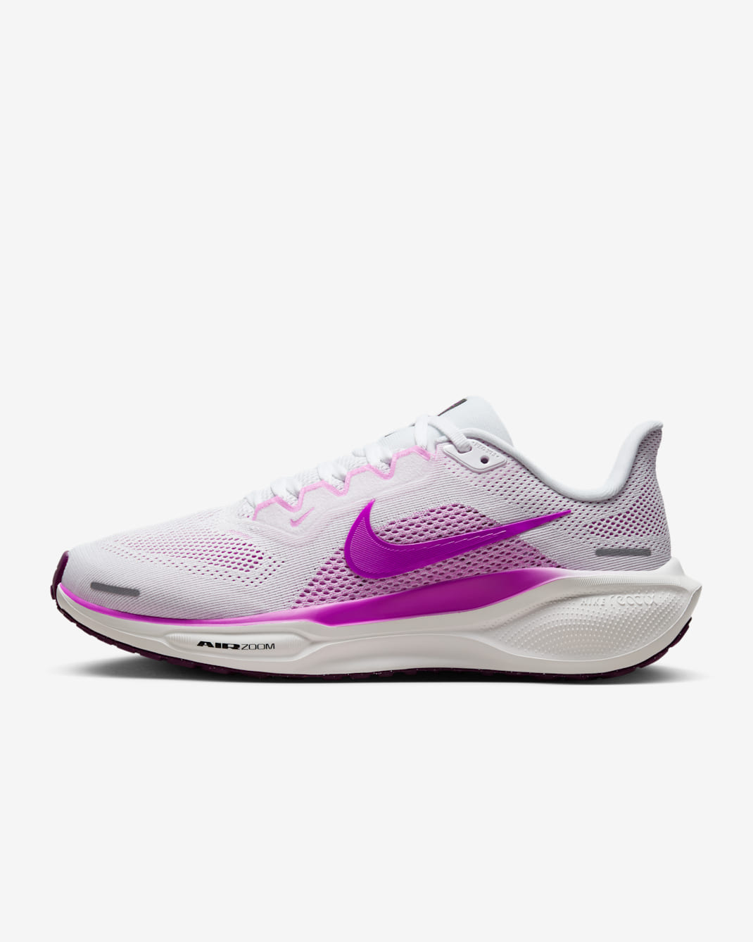 Nike Pegasus 41 Women's Road Running Shoes - White/Black/Beyond Pink/Hyper Violet