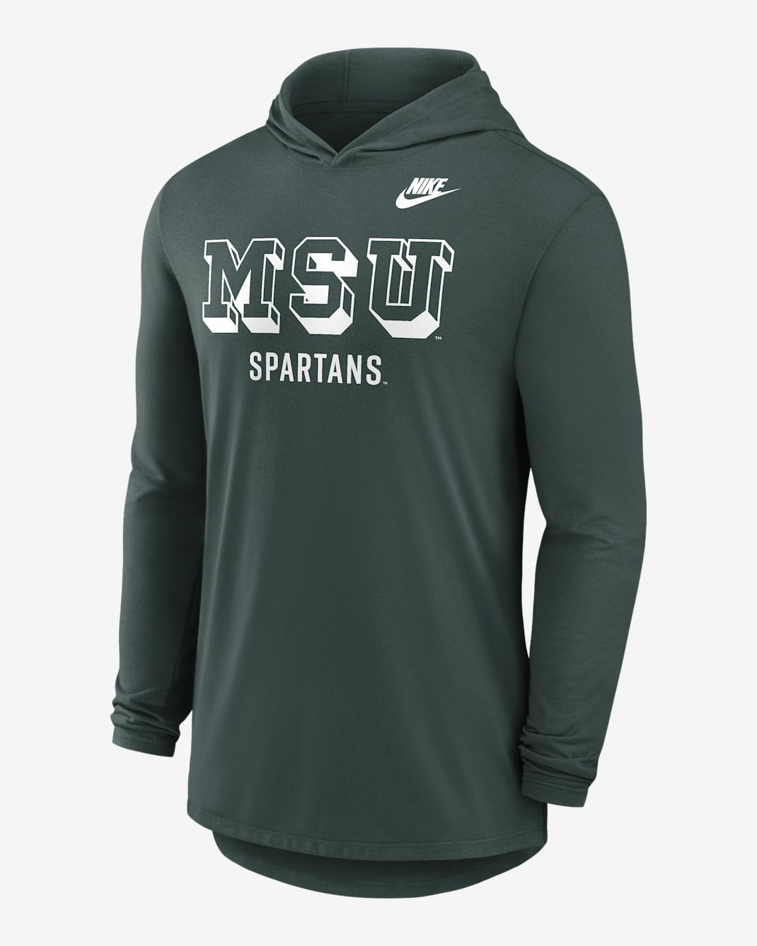 Michigan State Legacy Men's Nike Dri-FIT College Long-Sleeve Hooded T-Shirt - Green