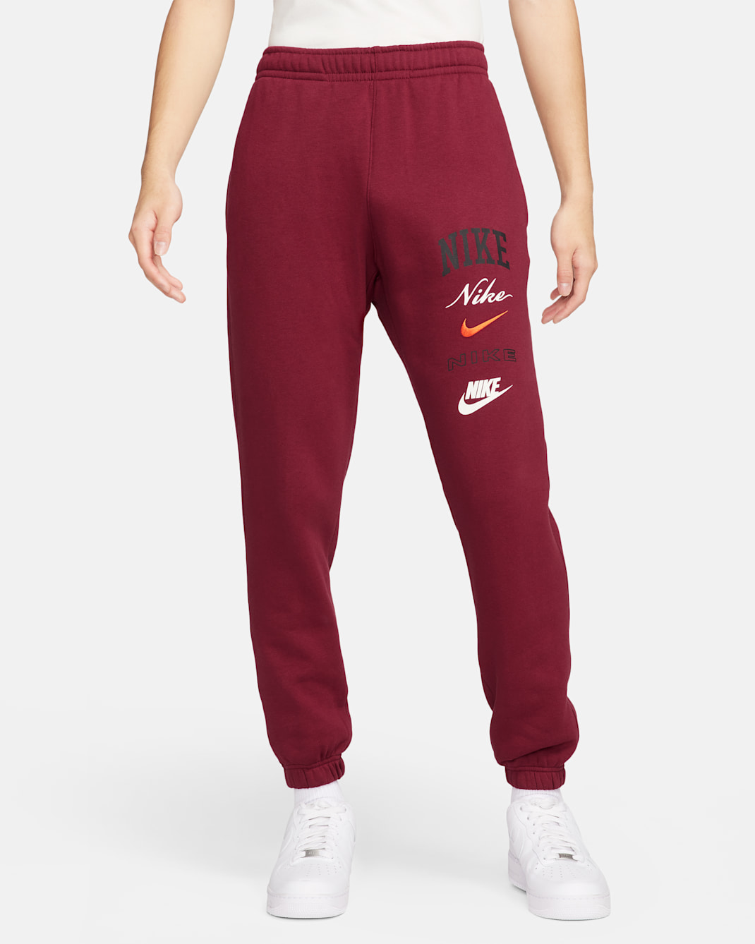 Nike Club Fleece Men's Pant - Team Red/Safety Orange