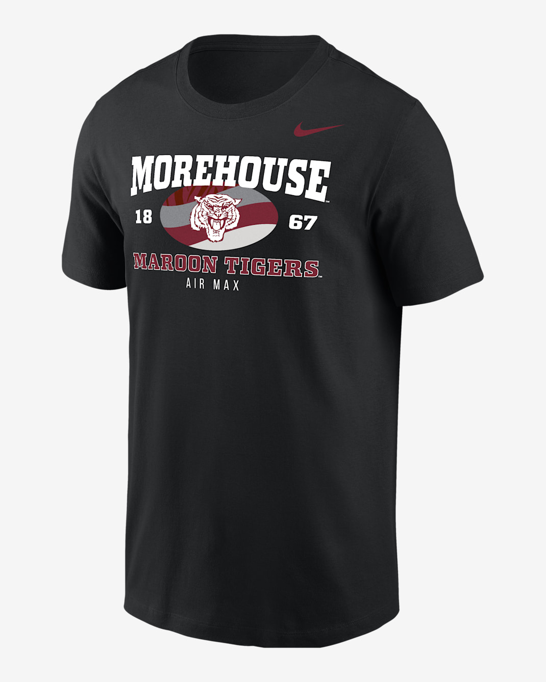 Nike College (Morehouse College) Men's Air Max Short-Sleeve T-Shirt - Black