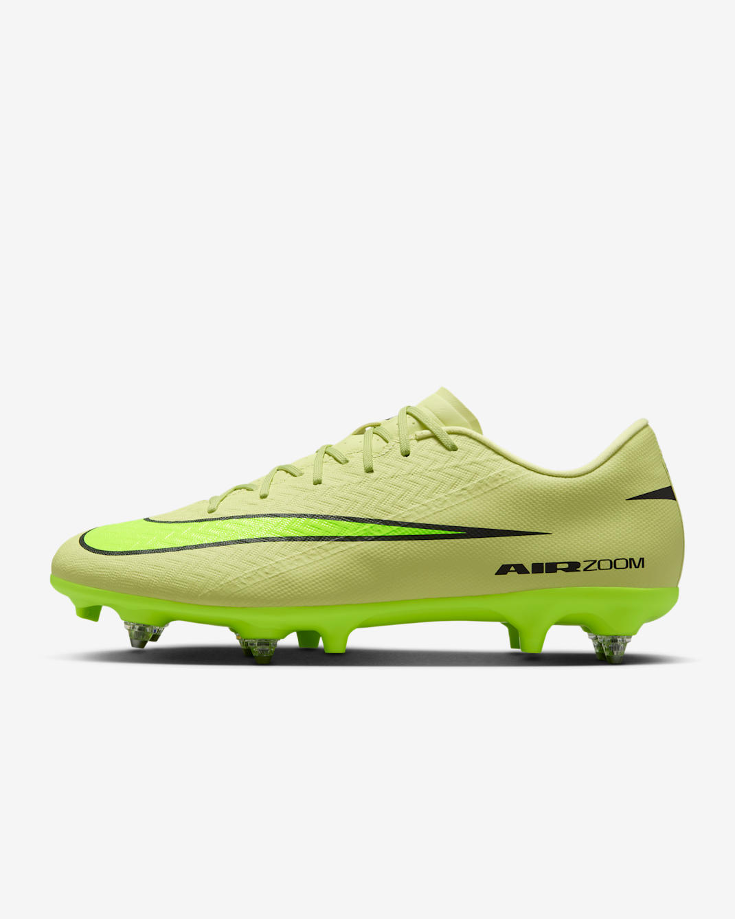 Nike Mercurial Vapor 16 Academy Low-Top-Fußballschuh für weichen Rasen - Limelight/Hyper Crimson/Volt