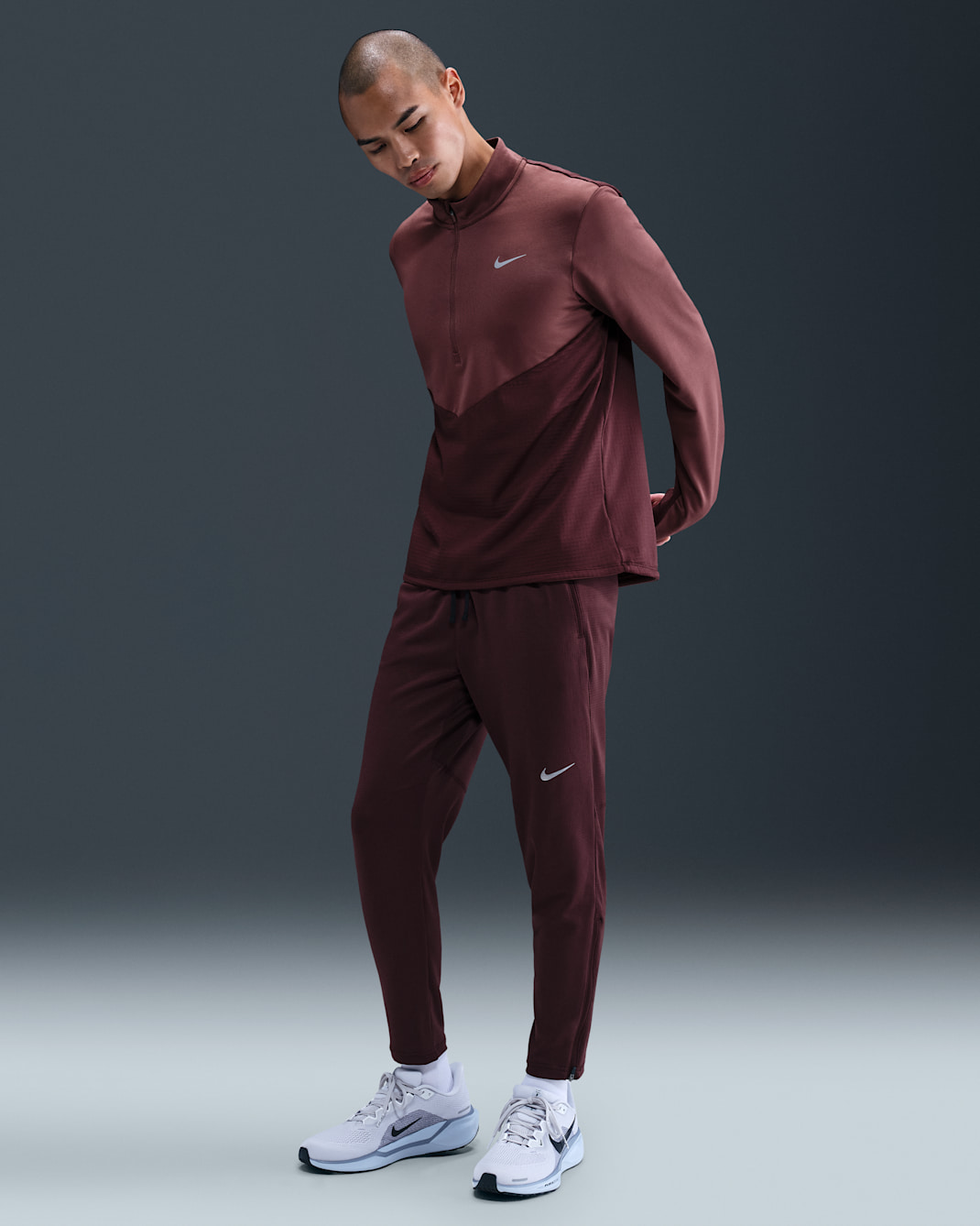 ナイキ ストライド メンズ Dri-FIT ニット ランニングパンツ - バーガンディクラッシュ