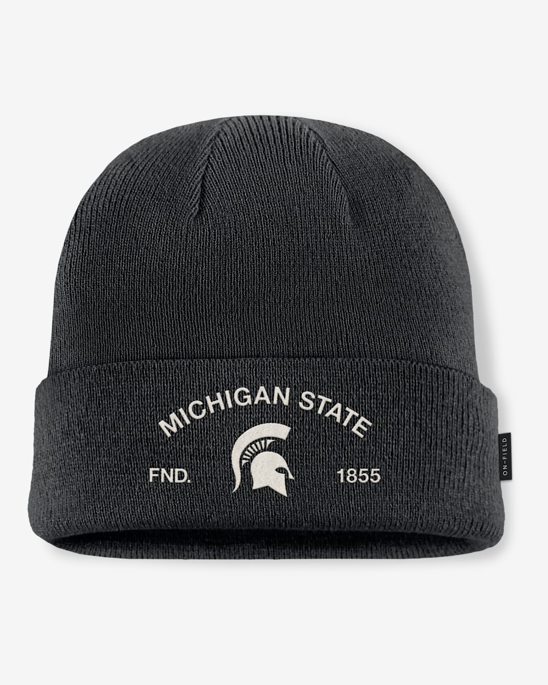 Gorro con dobladillo universitario Nike para hombre Michigan State 2025 Military Appreciation - Negro