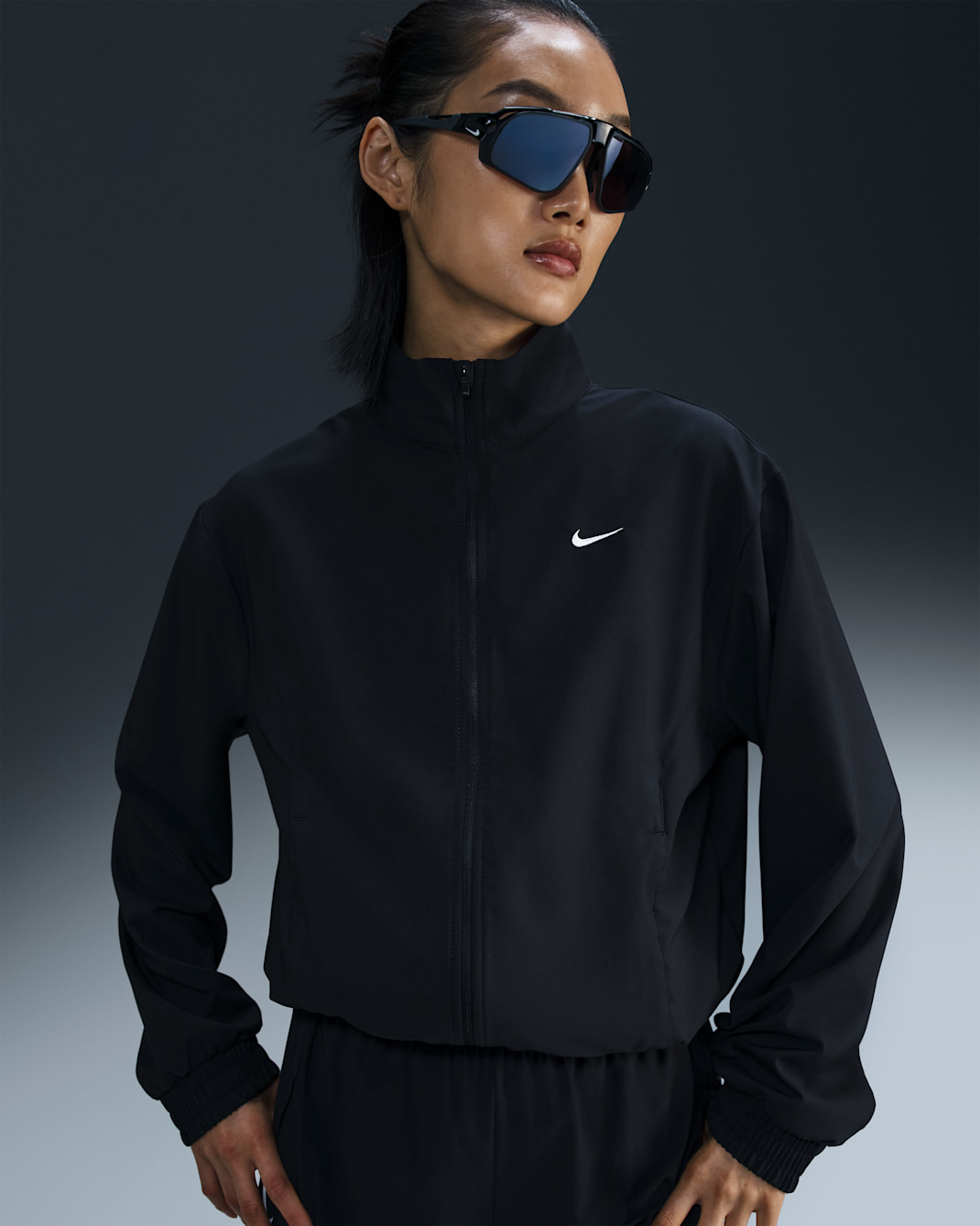 나이키 원 릴랙스드 여성 드라이 핏 재킷 - 블랙/블랙/블랙/화이트