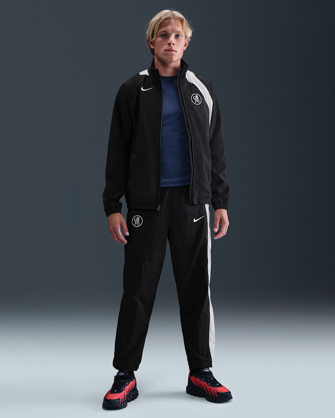 FC Chelsea Third Nike Total 90 Fußball-Trainingshose aus Webmaterial (Herren) - Schwarz/Field Silver/Field Silver