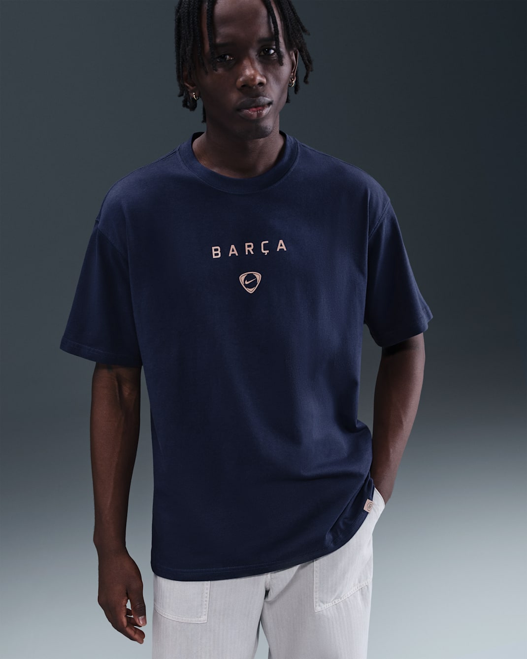 T-shirt Nike Football FC Barcelona Total 90 pour homme - Midnight Navy