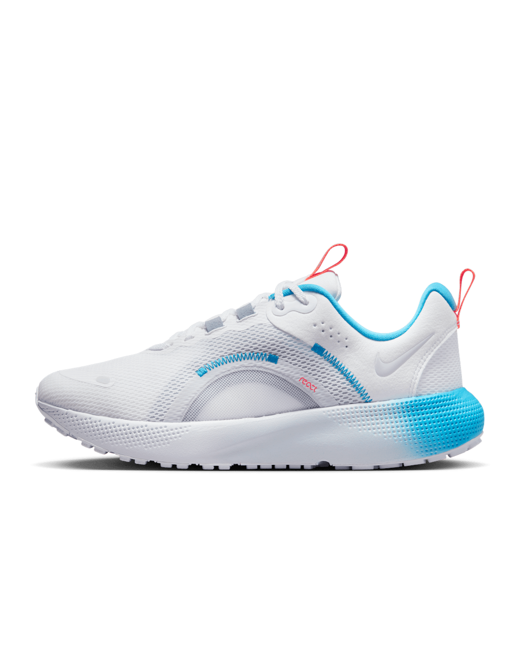 Nike React Escape Run 2 Women's Road Running Shoes - White/Blue Lightning/Ashen Slate/Metallic Platinum