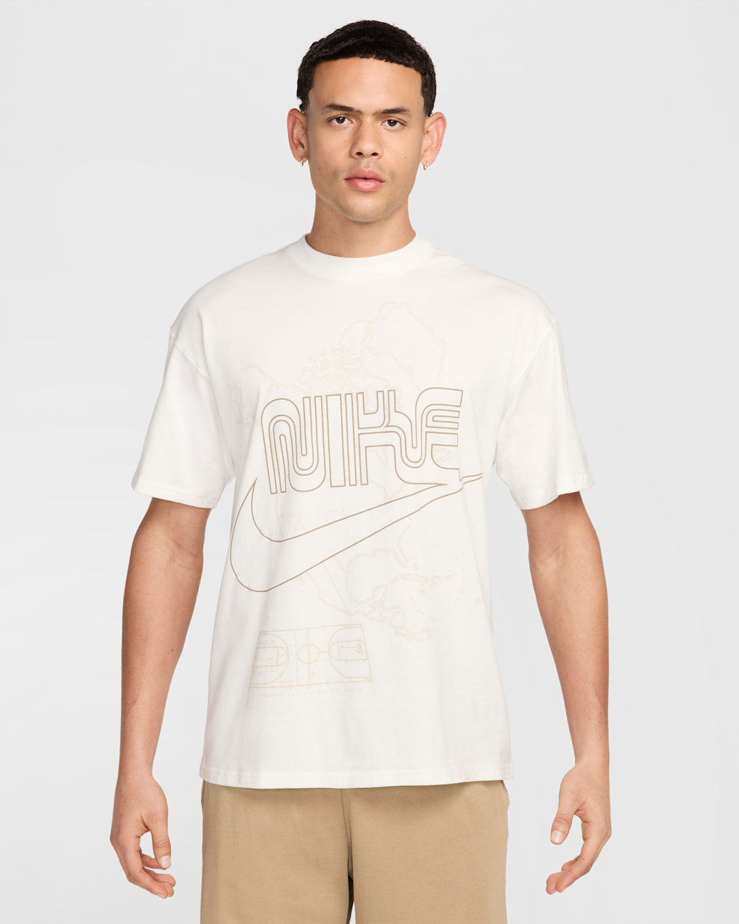 Nike Sportswear Men's Max90 T-Shirt - Sail/Khaki/Pink Foam