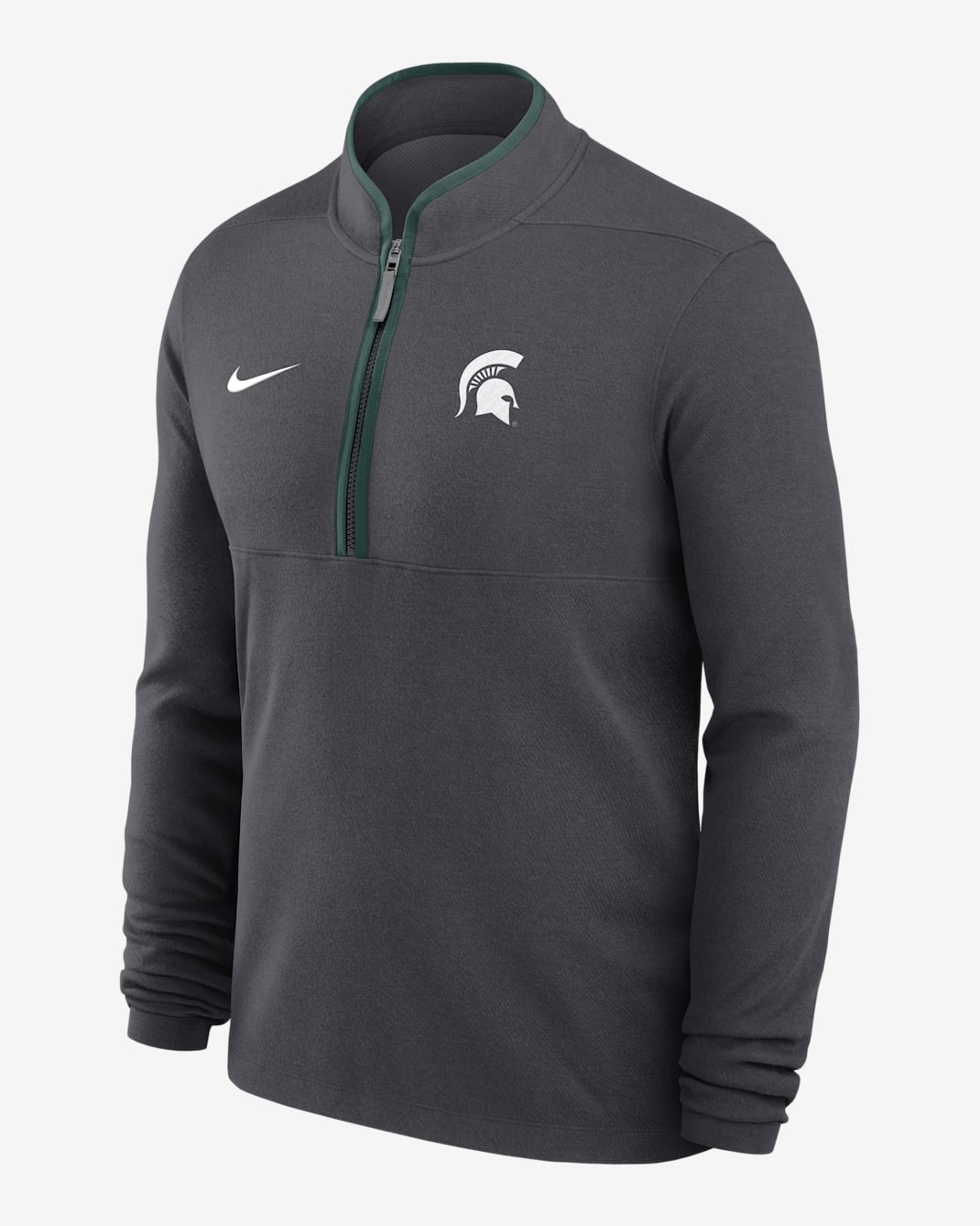 Michigan State Victory Men's Nike Dri-FIT College 1/2-Zip Long-Sleeve Top - Anthracite