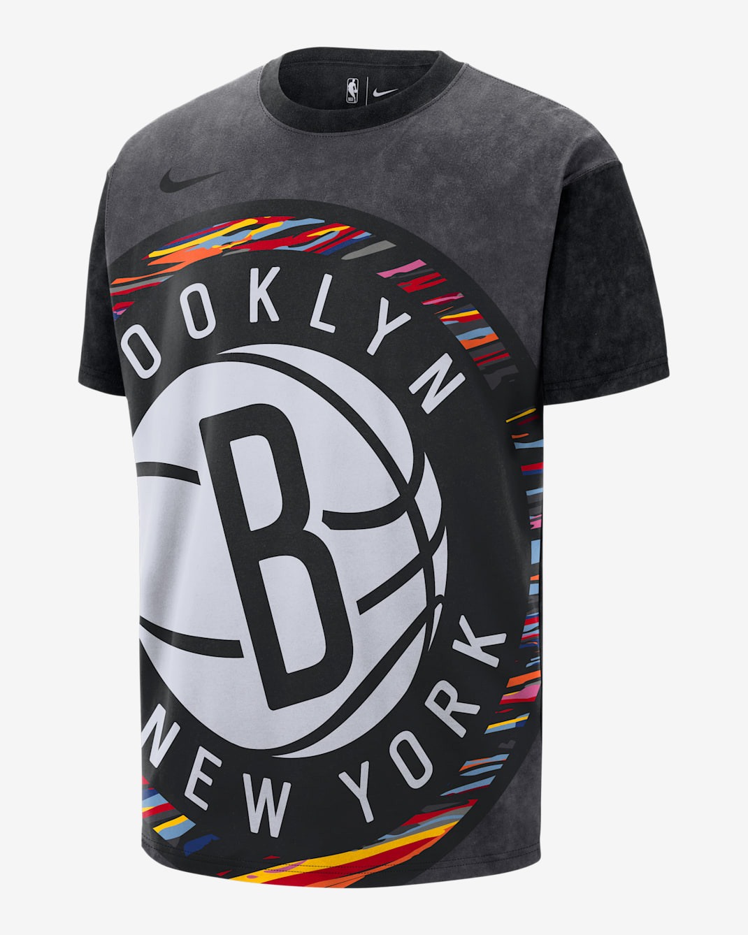 Brooklyn Nets Essential City Edition Men's Nike NBA Max90 T-Shirt - Anthracite/Black