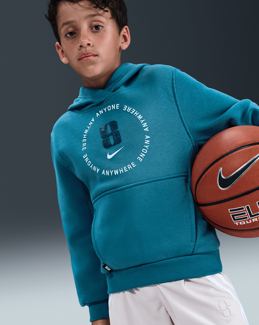 Sabrina Club Fleece Big Kids' Basketball Hoodie - Rift Blue/Blue Force/Glacier Blue