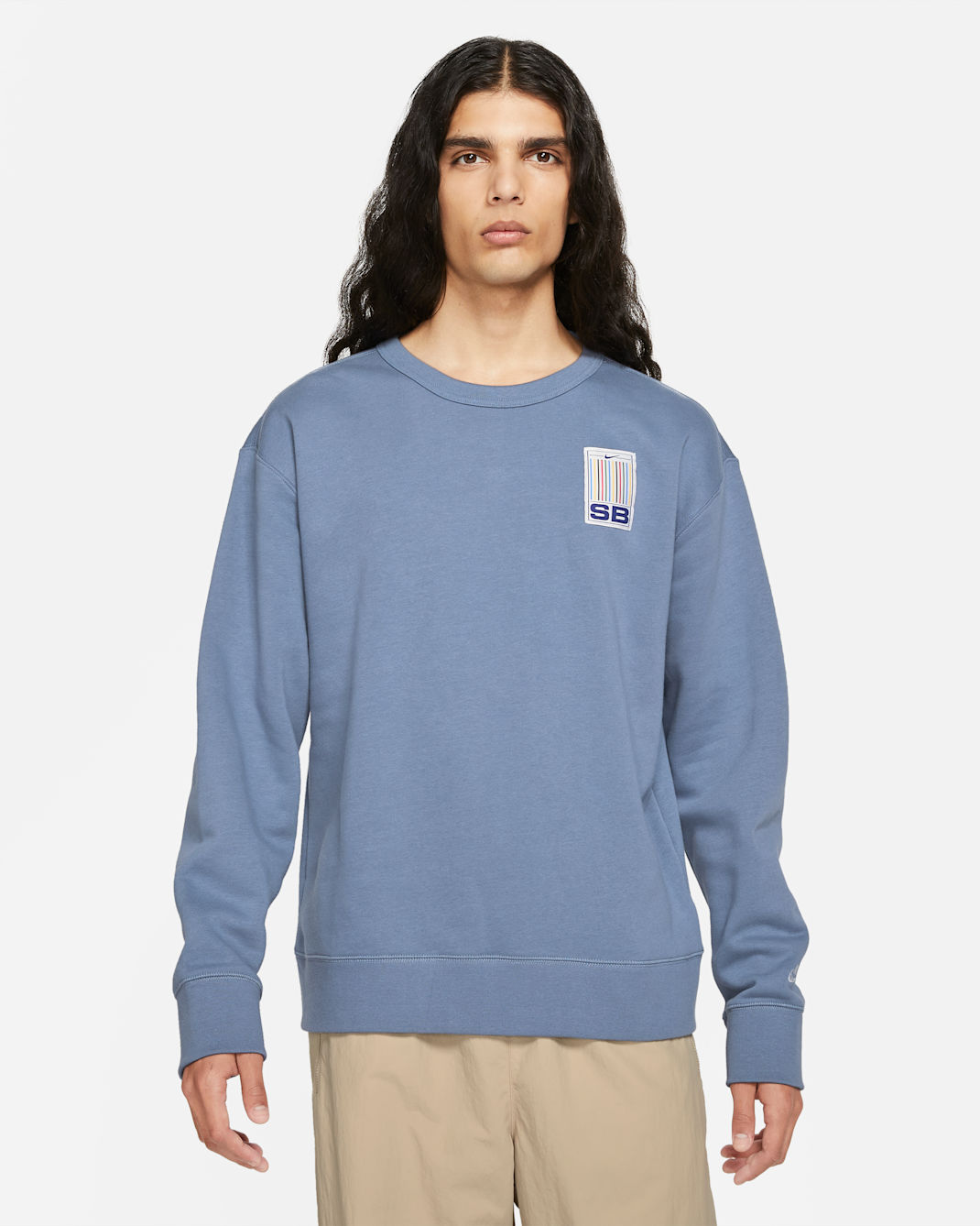 Nike SB Striped Skate Crew - World Indigo/White