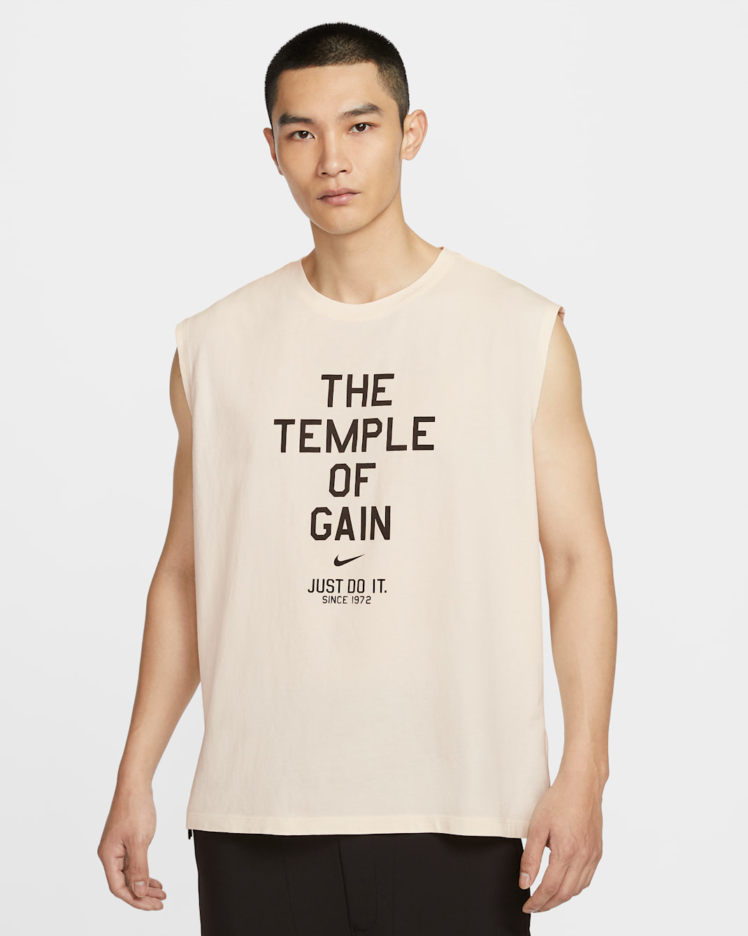 Nike Men's Sleeveless T-Shirt - Pale Ivory