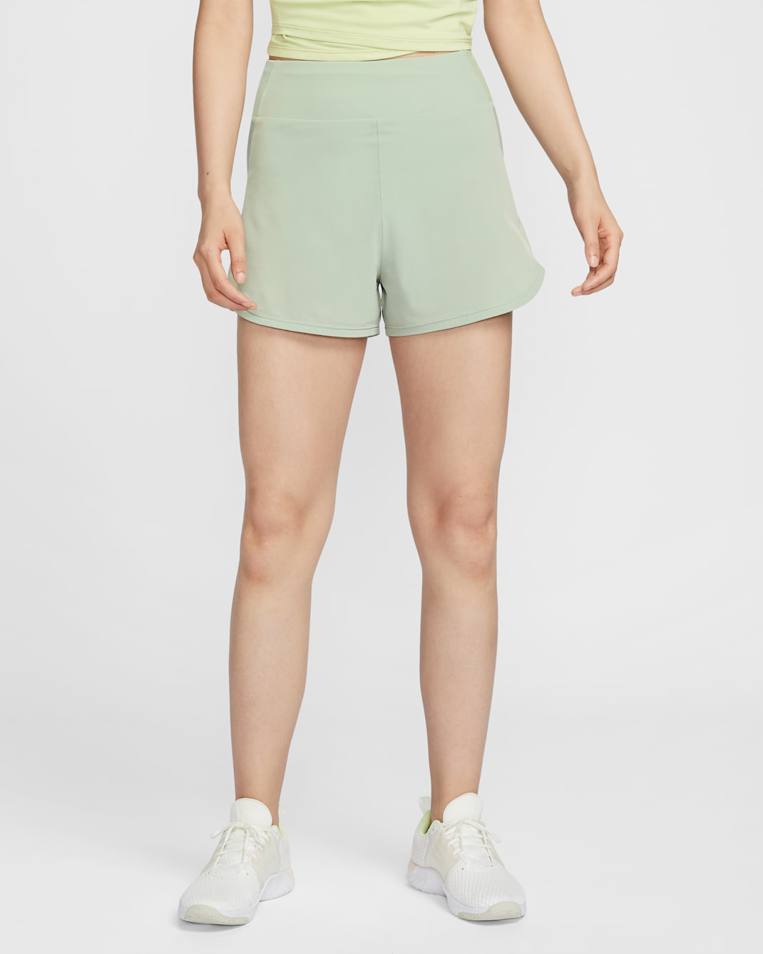 Nike Dri-FIT Bliss Women's High-waisted 8cm (approx.) Brief-Lined Shorts - Jade Horizon