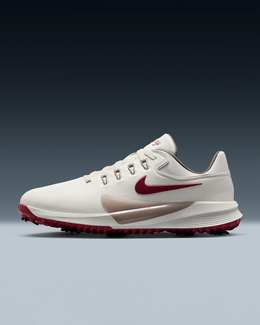 Nike Victory Pro 4 Golf Shoes - Summit White/Taupe Grey/Team Red