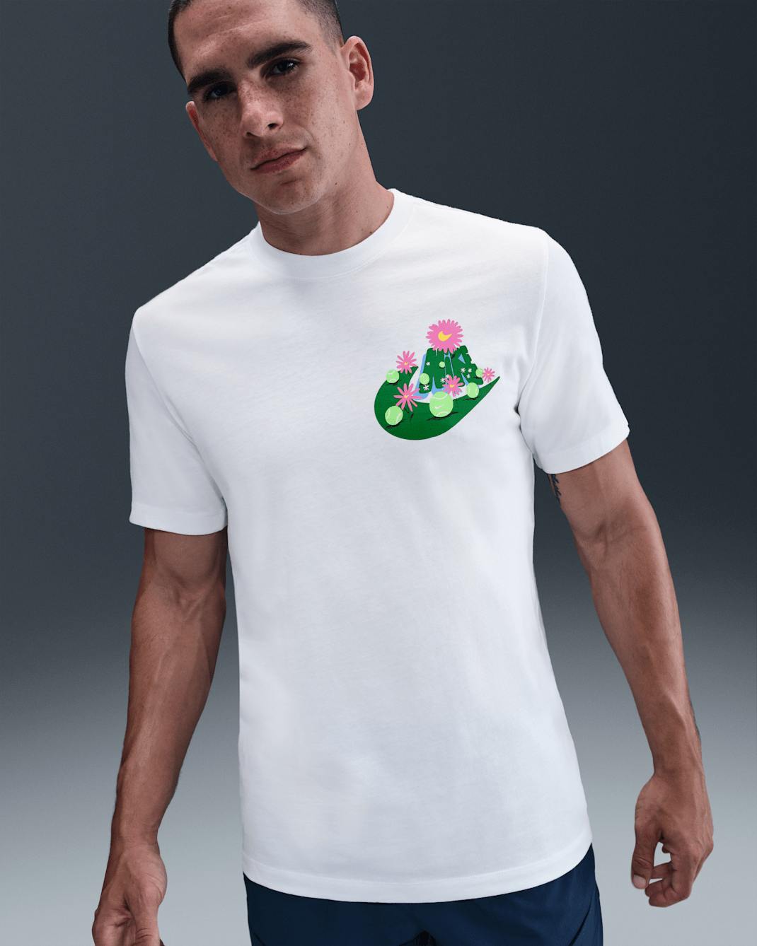 Playera de tenis para hombre NikeCourt - Blanco