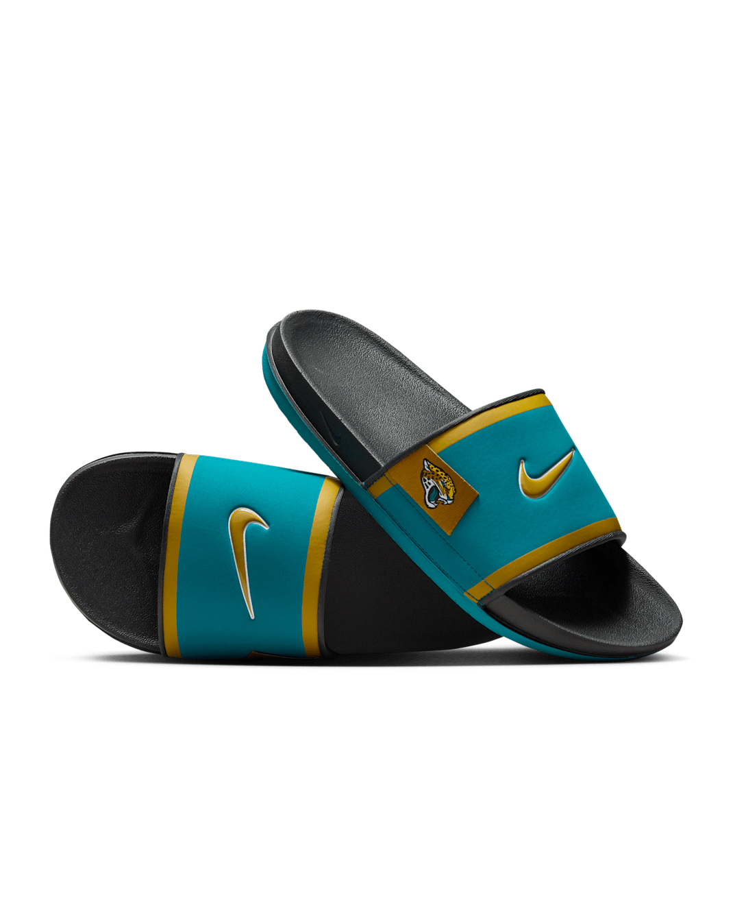 Nike Offcourt (Jacksonville Jaguars) Offcourt Slides - Blustery/Dark Smoke Grey/Ochre