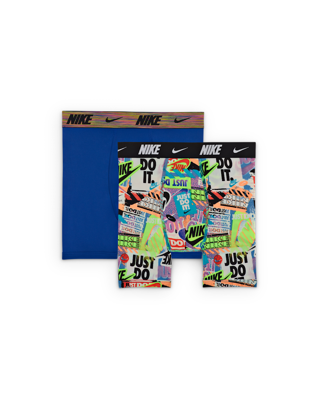 Ropa interior estampada larga para niños talla grande (paquete de 2) Nike Dri-FIT - Royal juego