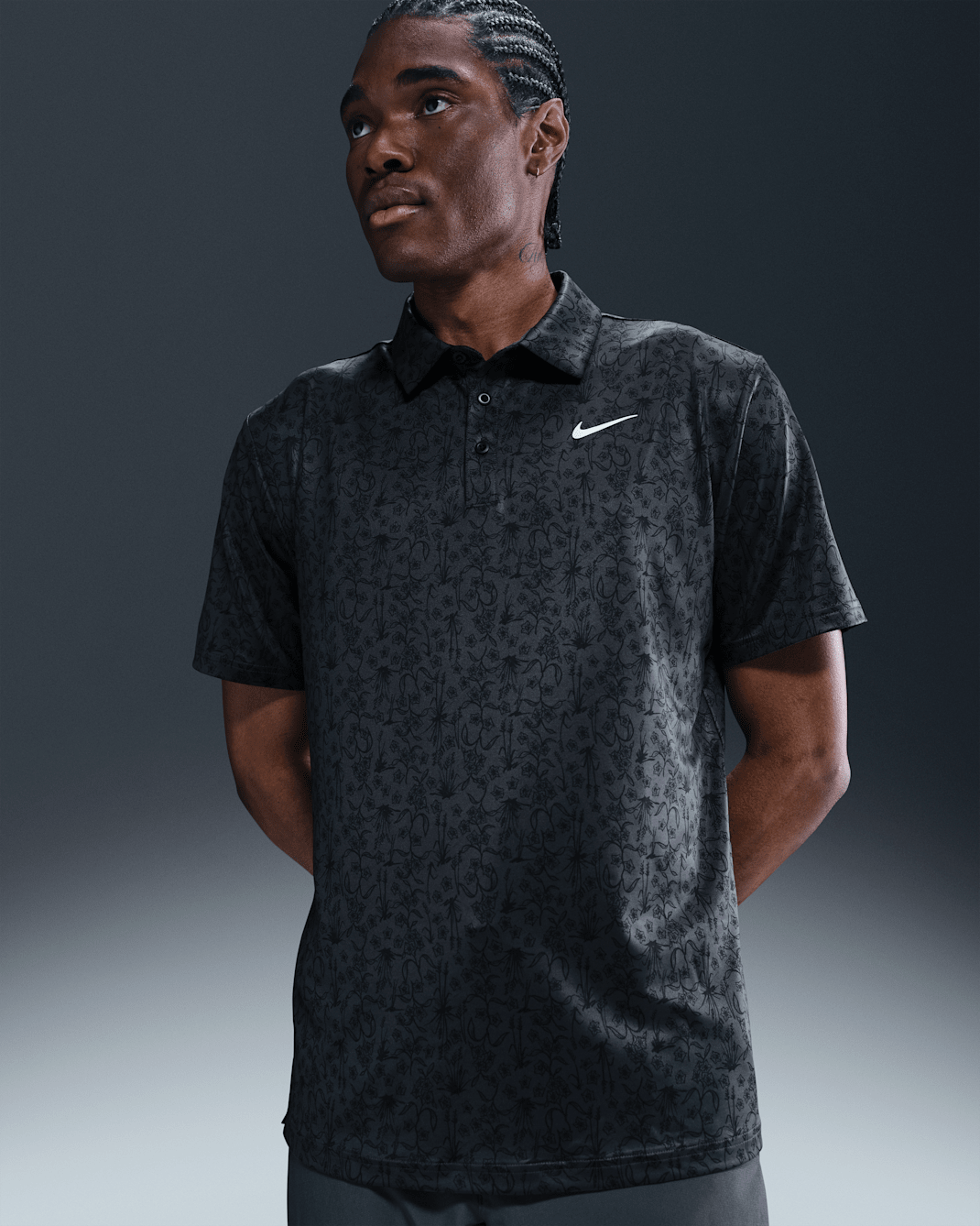 Nike Tour Men's Dri-FIT Golf Polo - Anthracite/White