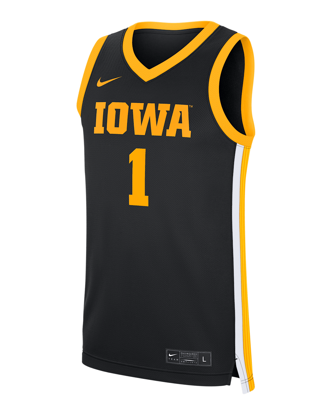 Jersey de básquetbol universitario Nike para hombre Iowa Hawkeyes Replica - Negro
