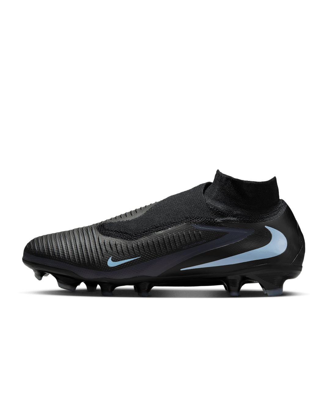 Nike Phantom 6 High Pro voetbalschoenen (stevige ondergrond) - Zwart/Zwart