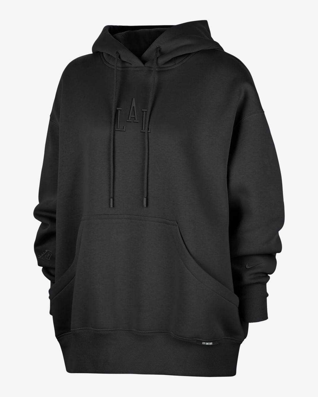 Sudadera con gorro Phoenix Fleece Nike de la NBA premium Los Angeles Lakers City Edition - Mujer - Negro