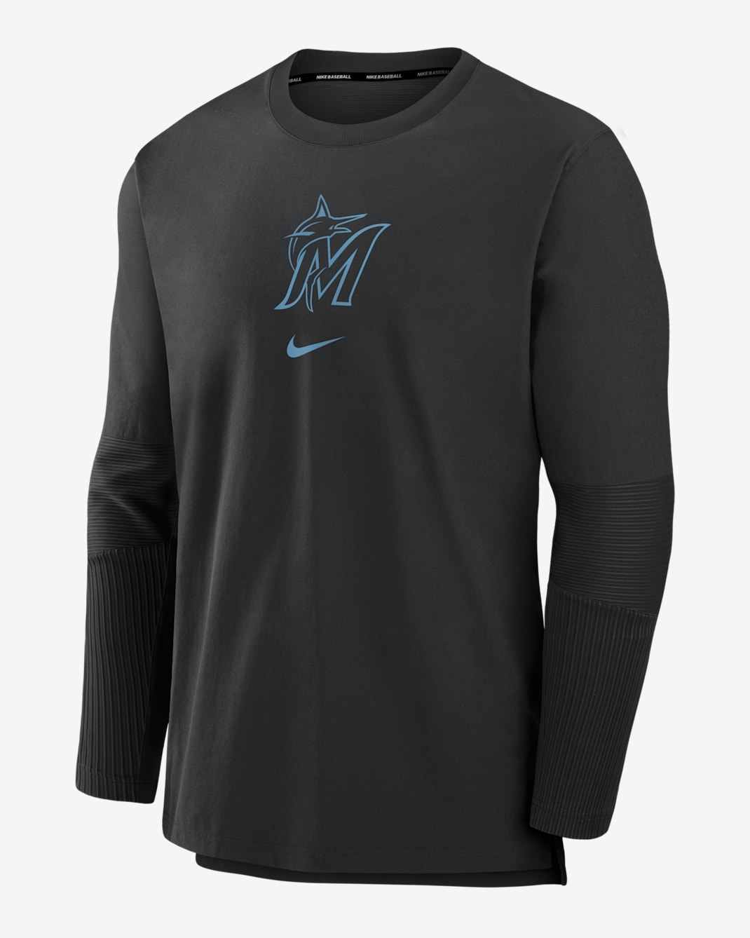 Miami Marlins Authentic Collection Player Men's Nike Dri-FIT MLB Pullover Jacket - Black