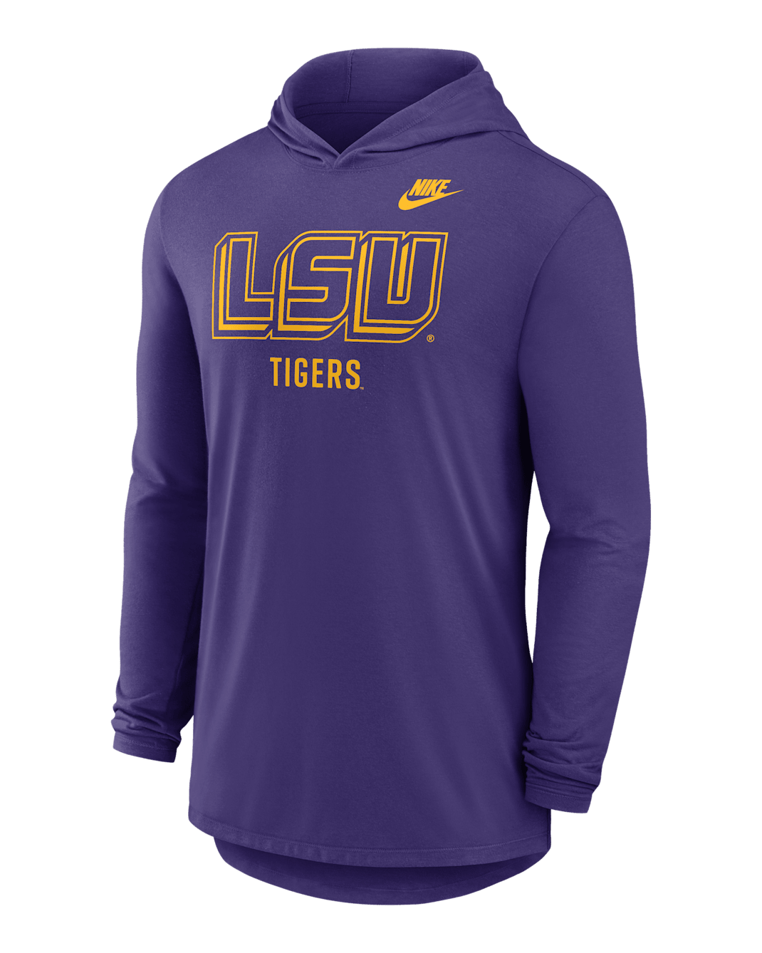 LSU Legacy Men's Nike Dri-FIT College Long-Sleeve Hooded T-Shirt - Purple