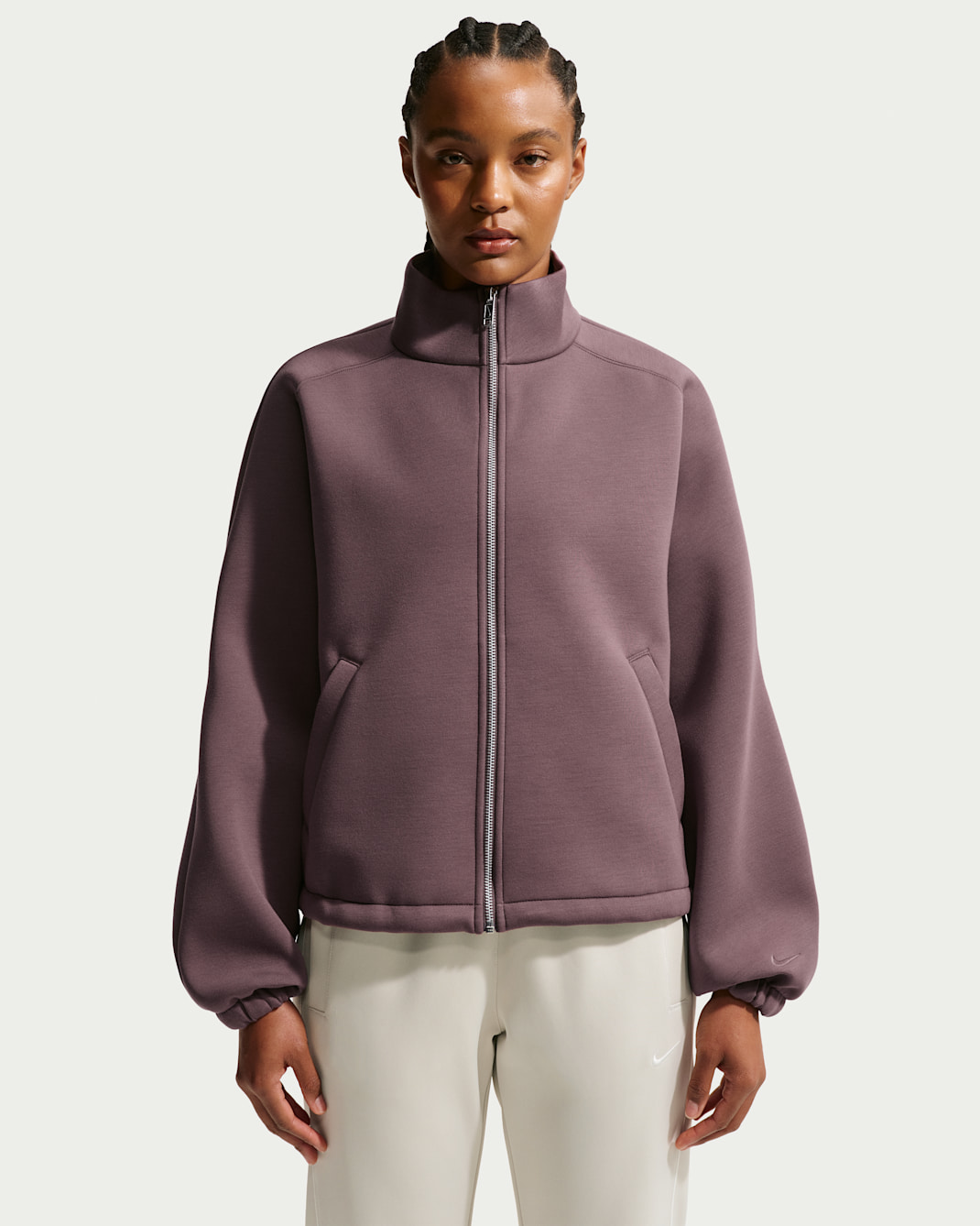 Nike Sportswear Women's Oversized Fleece Track Jacket - Tattoo/Tattoo