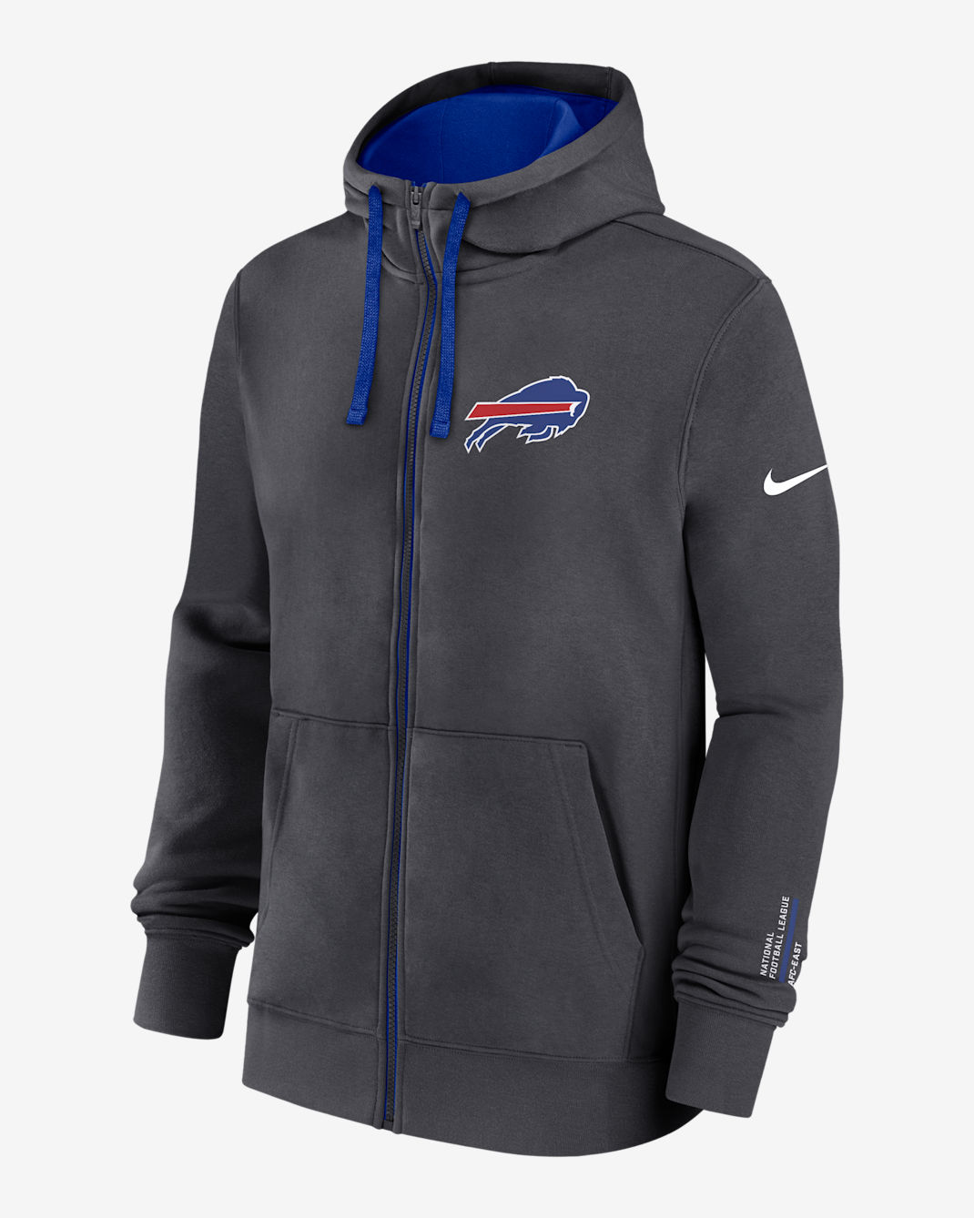 Buffalo Bills Playbook Page Club Men's Nike NFL Full-Zip Hoodie - Anthracite