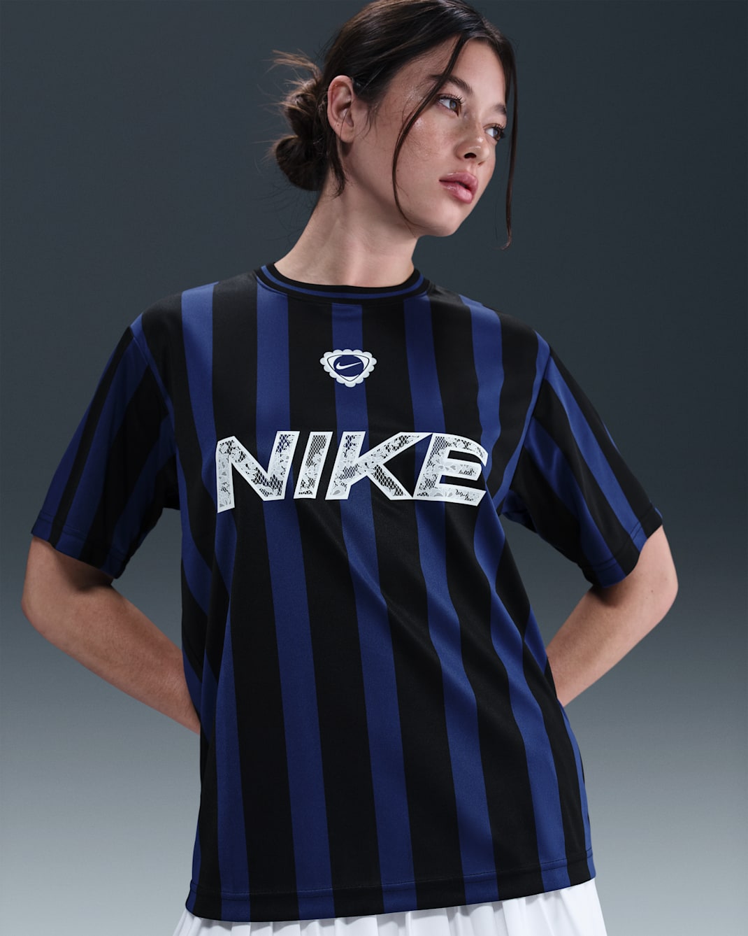 Nike Sportswear Kadın Futbol Forması - Deep Royal Blue/Siyah/Beyaz