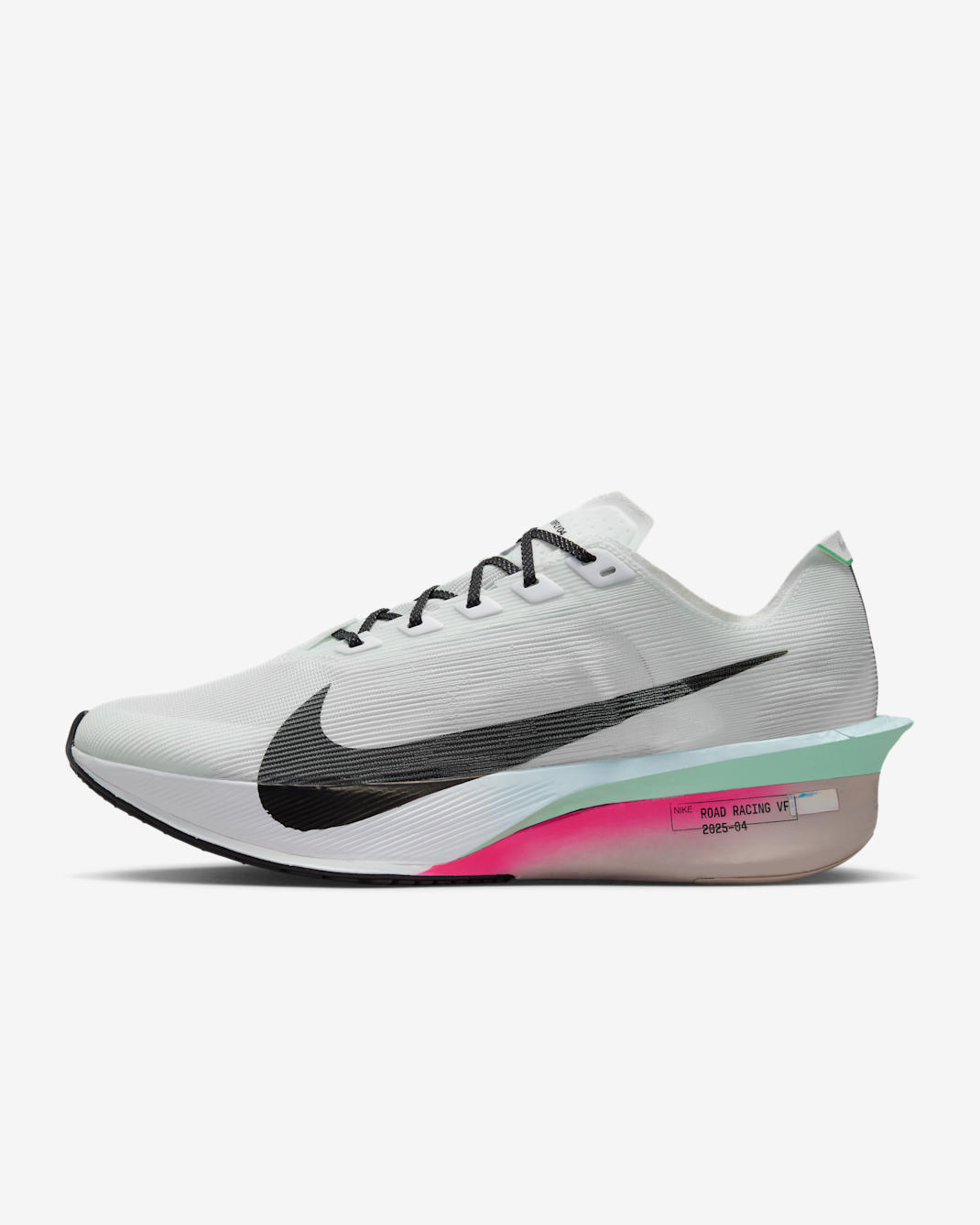 Nike Vaporfly 4 Men's Road Racing Shoes - White/Hyper Pink/Mint Foam/Black