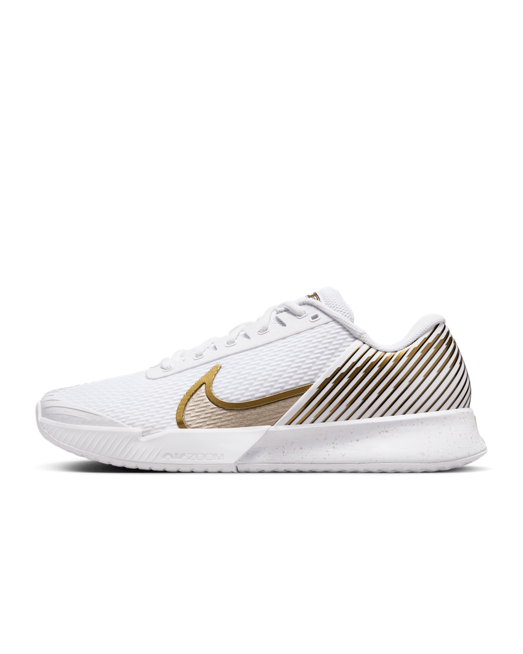 NikeCourt Vapor Pro 2 Men's Hard Court Tennis Shoes - White/Grand Purple/Metallic Gold Grain