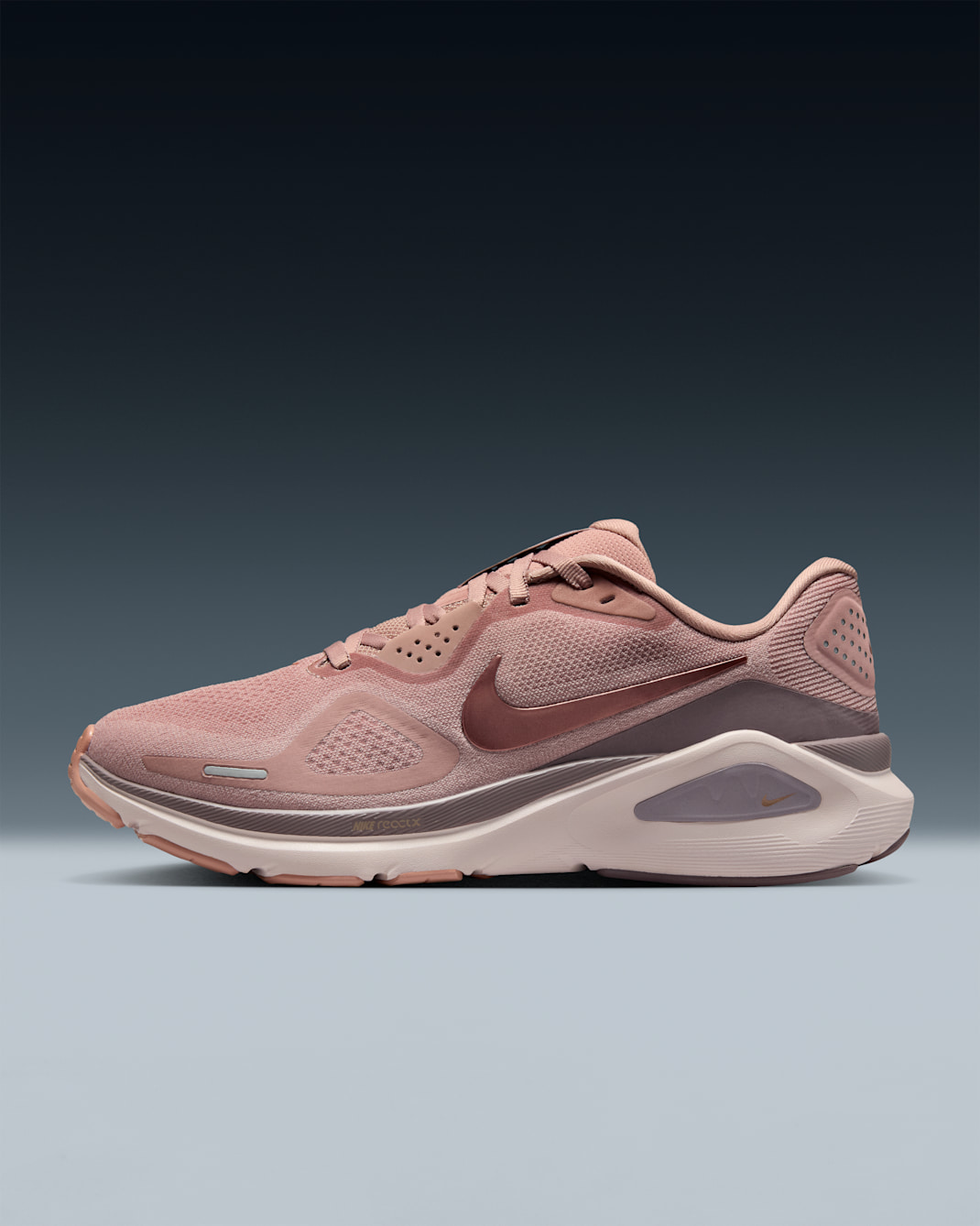 Nike Structure 26 Women's Road Running Shoes - Particle Pink/Taupe Grey/Silt Red/Metallic Rose Gold