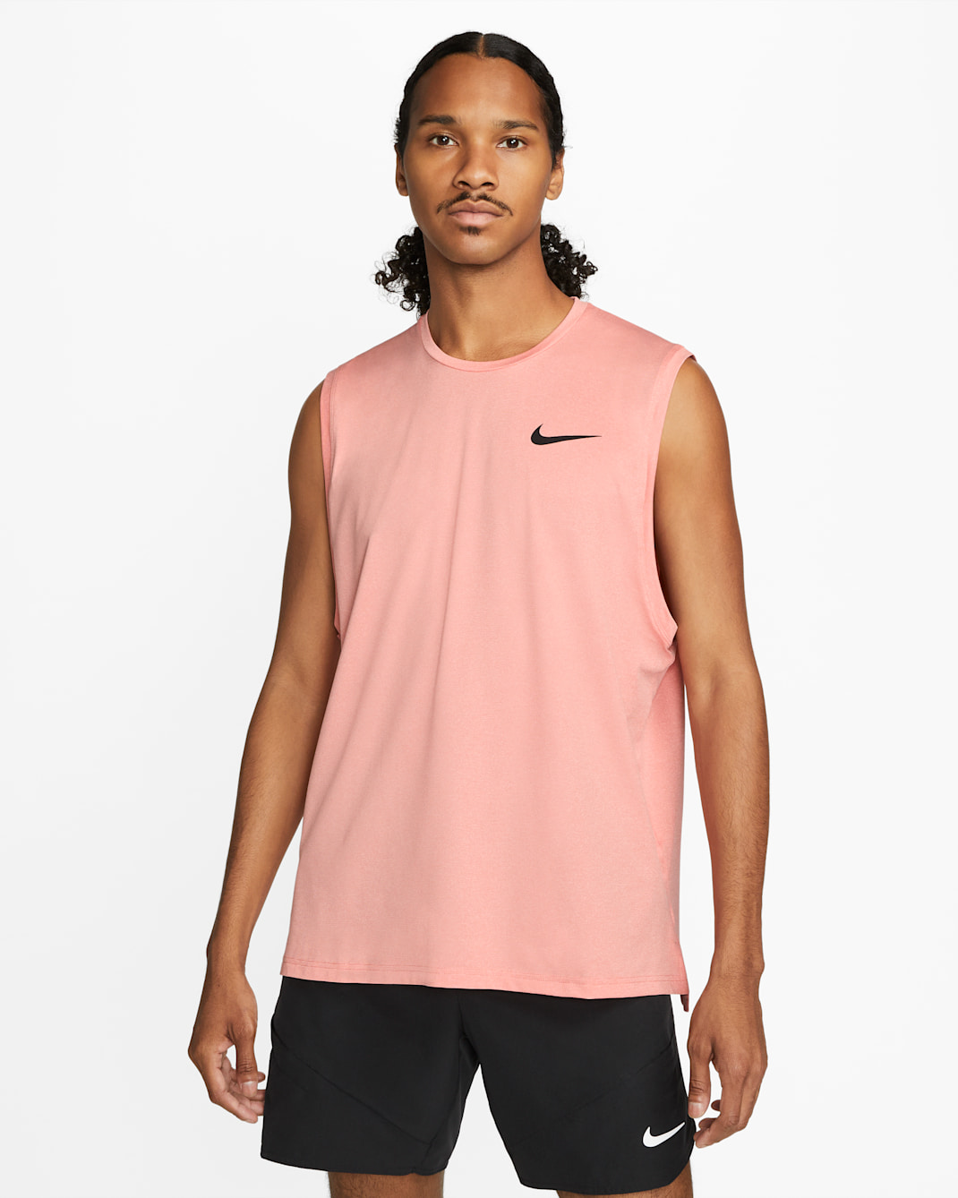 Nike Pro Dri-FIT Men's Tank - Madder Root/Bleached Coral/Heather/Black
