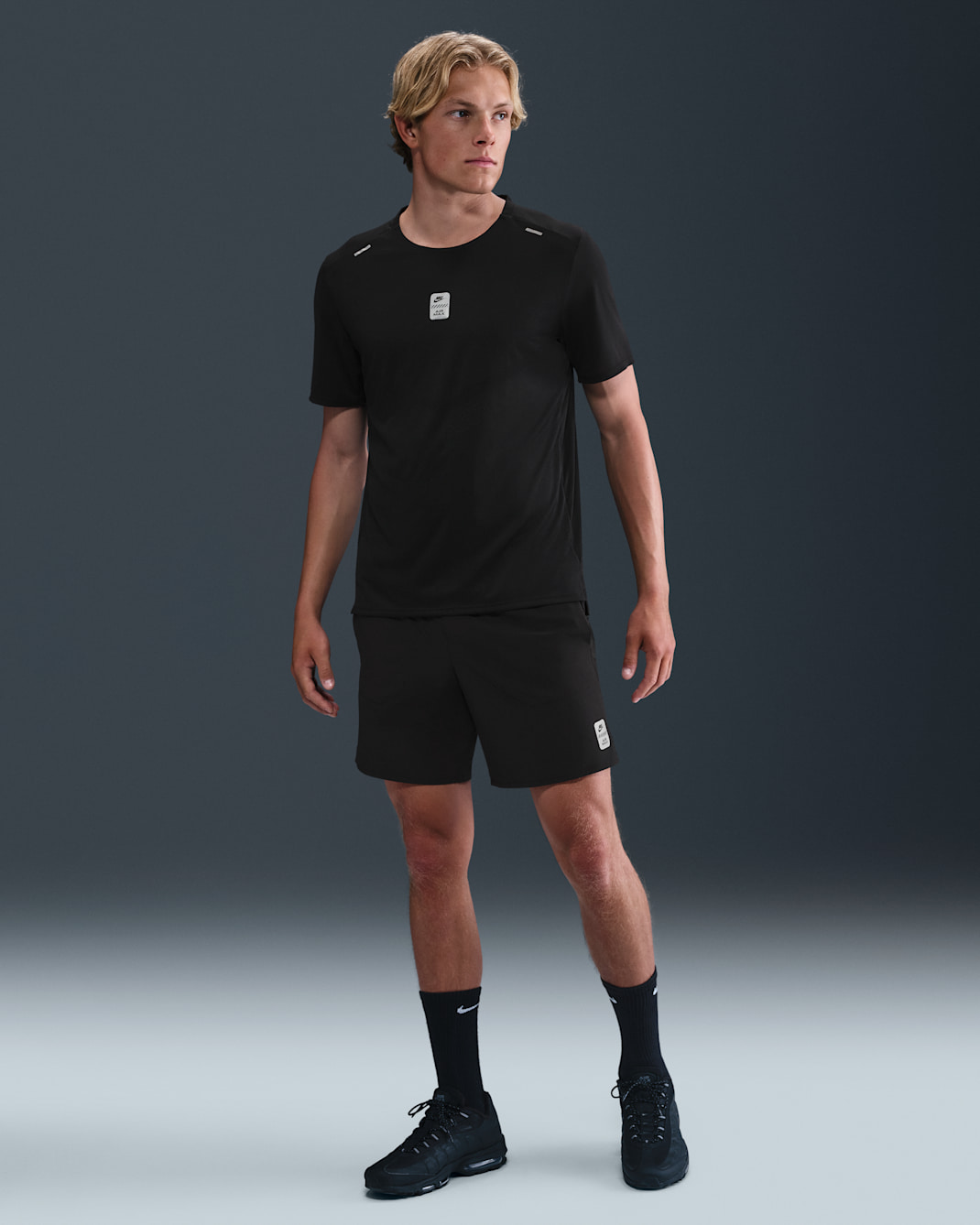 Nike Air Max Herren-Webshorts - Schwarz/Schwarz
