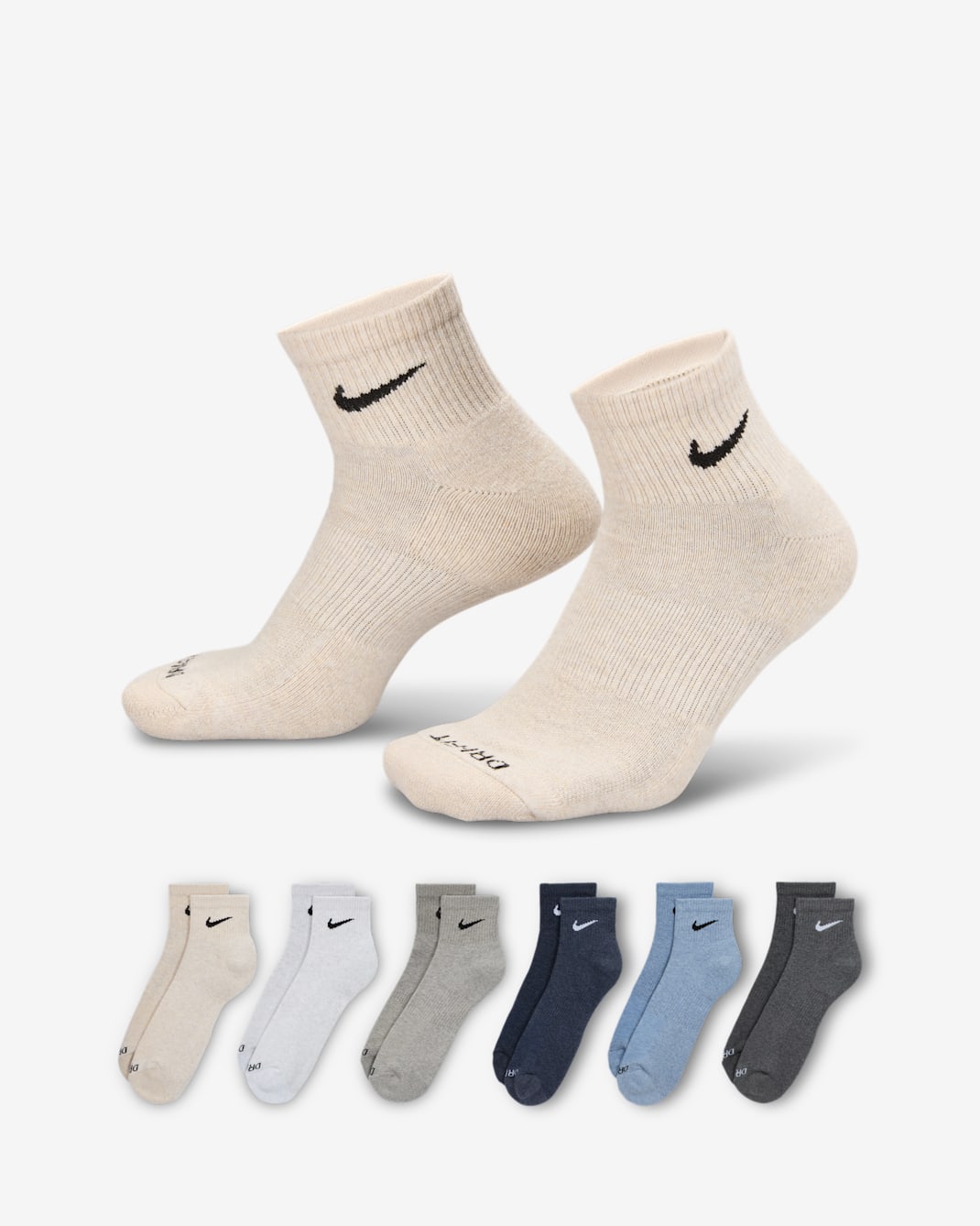 Nike Everyday Plus Cushioned Training Ankle Socks (6 Pairs) - Multi-Color