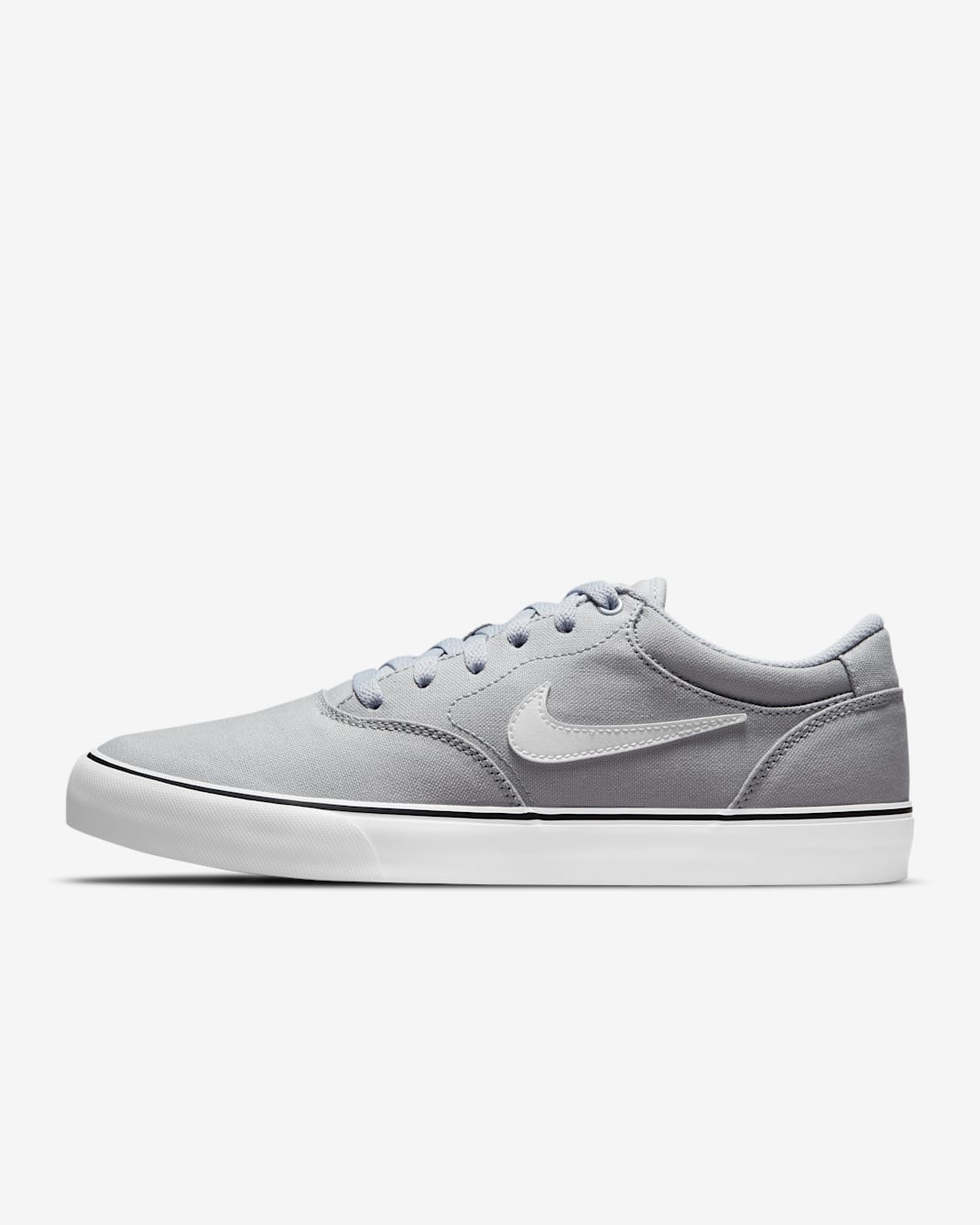 รองเท้าสเก็ตบอร์ด Nike SB Chron 2 Canvas - Wolf Grey/Wolf Grey/ดำ/ขาว