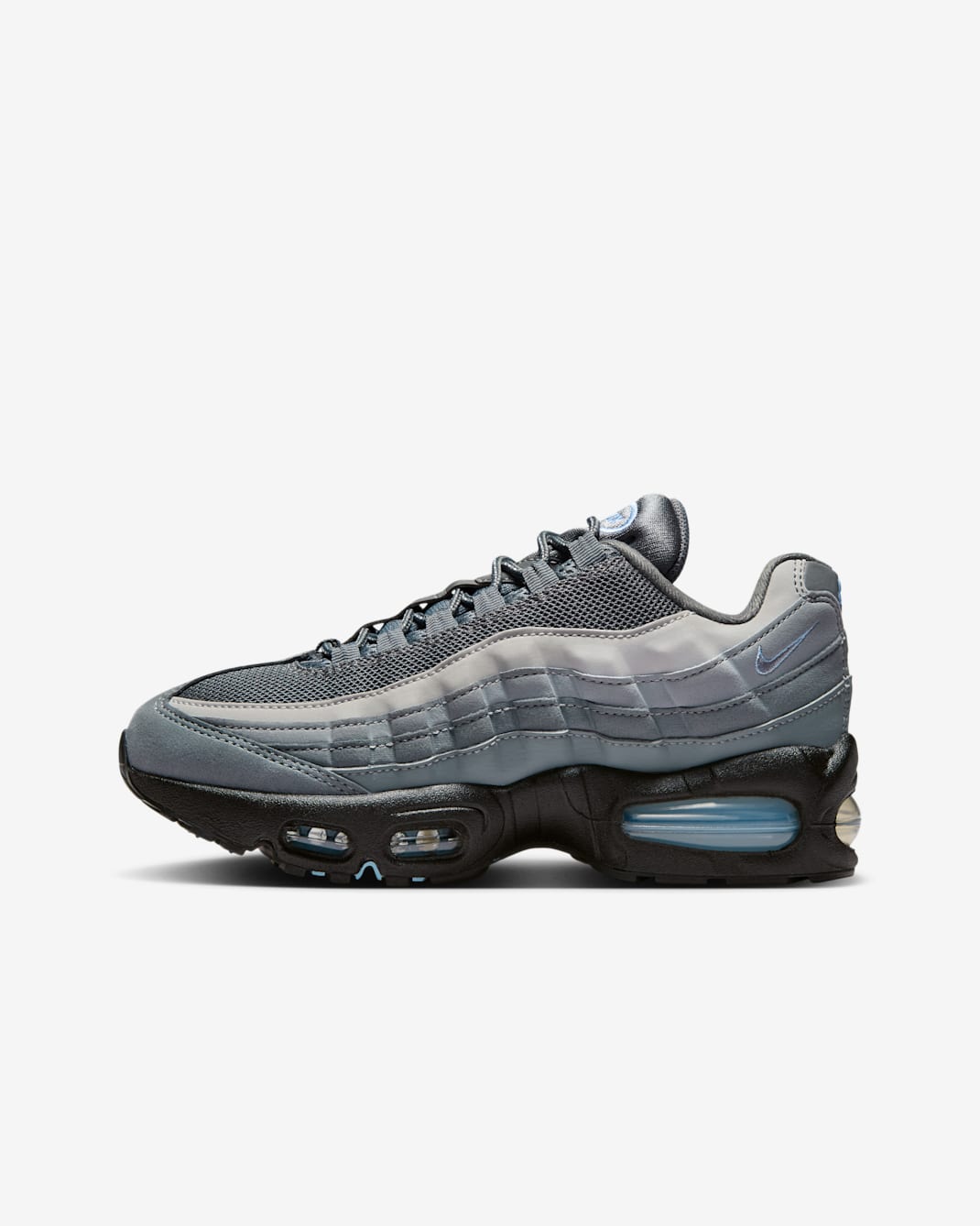 Nike Air Max 95 Big Kids' Shoes - Cool Grey/Psychic Blue/Wolf Grey/Cool Grey