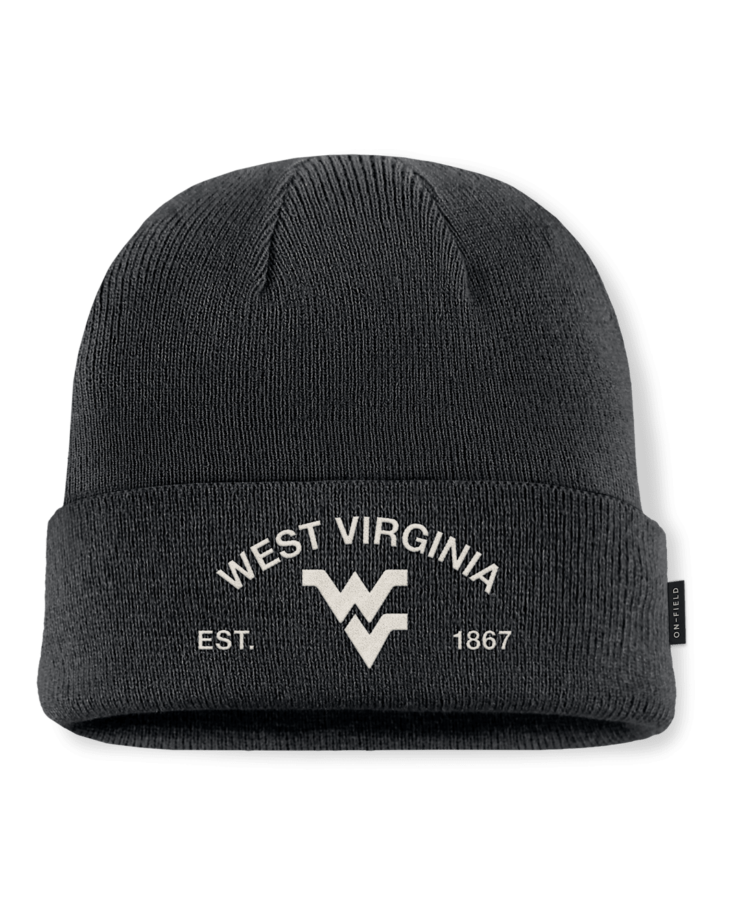 West Virginia 2025 Military Appreciation Men's Nike College Cuffed Beanie - Black