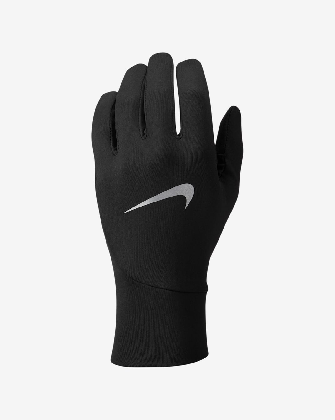 Gants de running légers Therma-FIT Nike Pacer pour homme - Noir/Noir/Silver