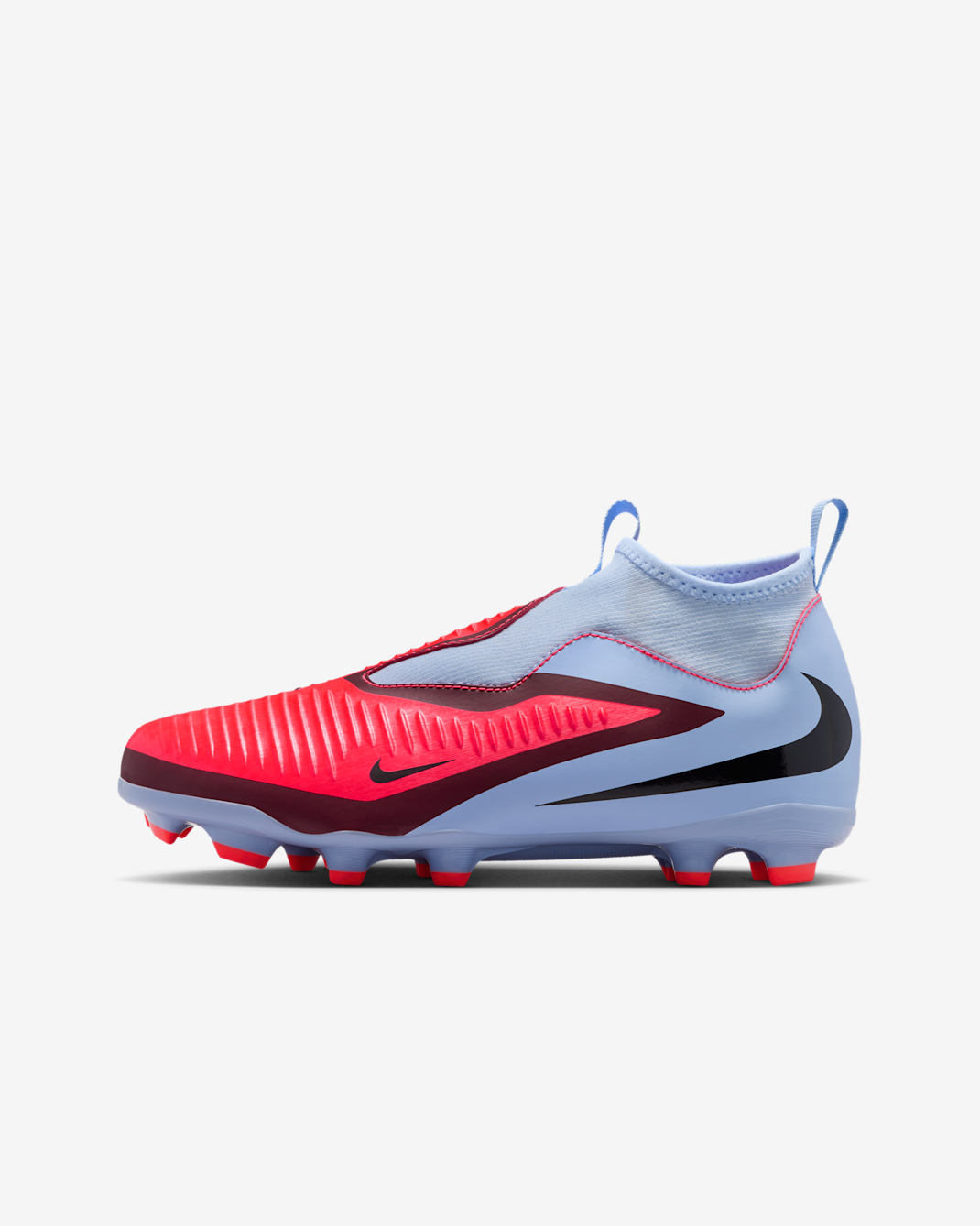 Fotbollssko för varierat underlag Nike Jr. Phantom 6 High Academy för ungdom - Royal Tint/Svart/Bright Crimson