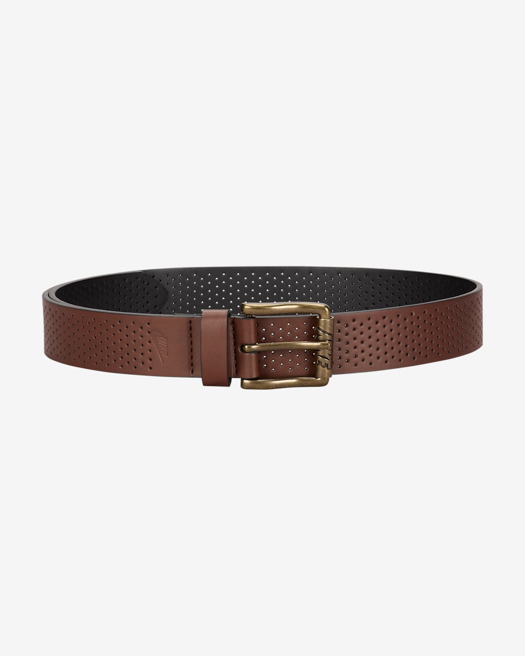 Nike Perforated Leather Belt - Brown