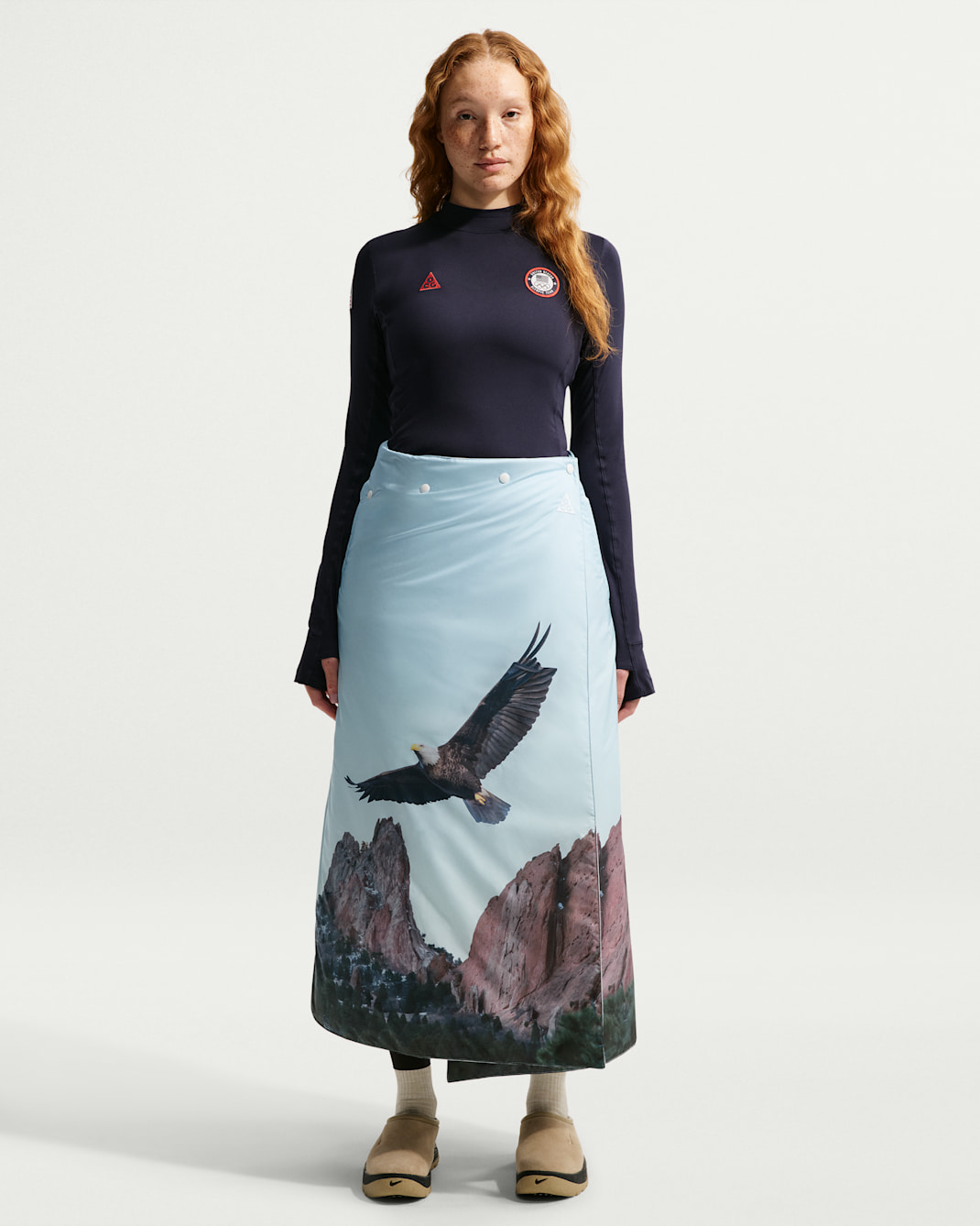 Nike ACG USA Women's Therma-FIT ADV Skirt - Phantom/Blue Lagoon/Obsidian