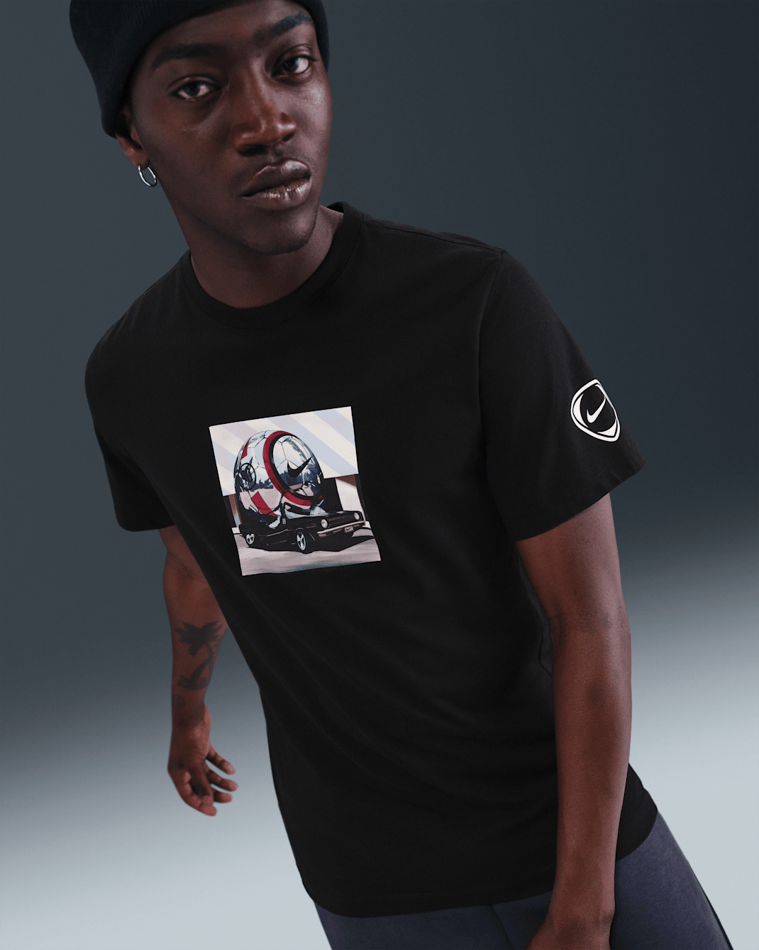 Playera de fútbol para hombre Nike - Negro