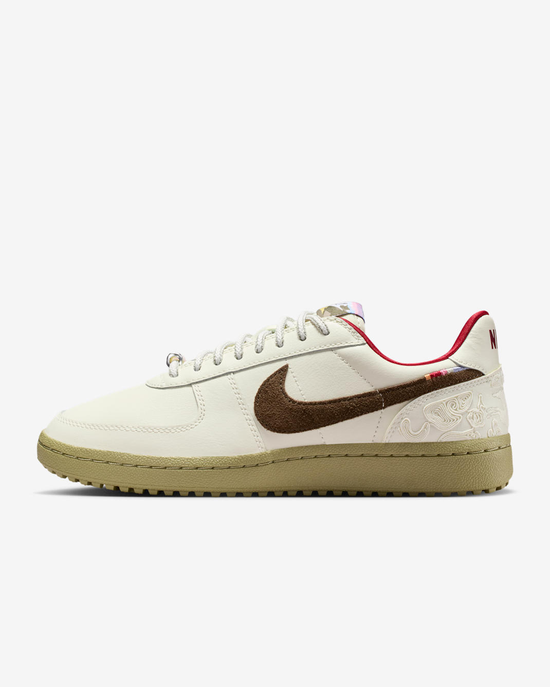 Nike Field General SE "LNY" Women's Shoes - Soft Pearl/Neutral Olive/Team Crimson/Dark Hazel