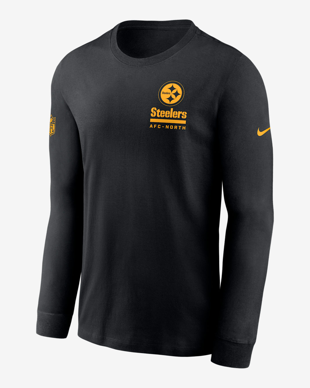 Playera de manga larga Nike Dri-FIT de la NFL para hombre Pittsburgh Steelers Sideline Team Issue - Negro