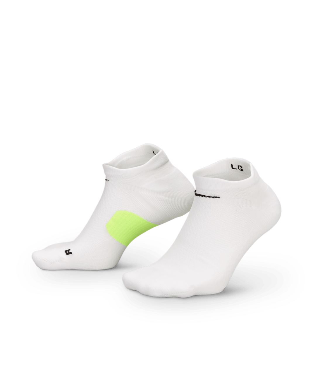 ถุงเท้าซ่อน Nike Running Midweight (1 คู่) - ขาว/Volt/ดำ